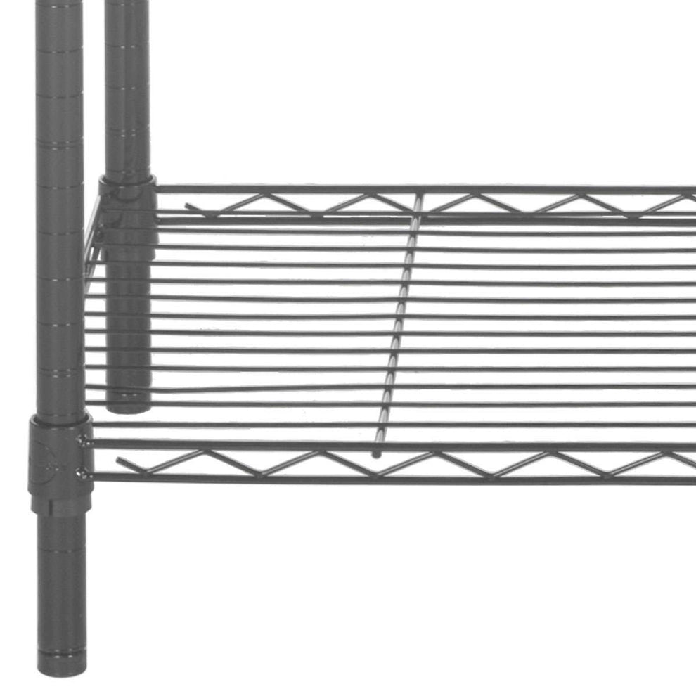 Safavieh Ceasar 5 Tier Chrome Wire Adjustable Rack (35.4 In. W X 17.7 In. D X 70.9 In. H) - Chrome | Shelves & Shelving Units | Modishstore - 3