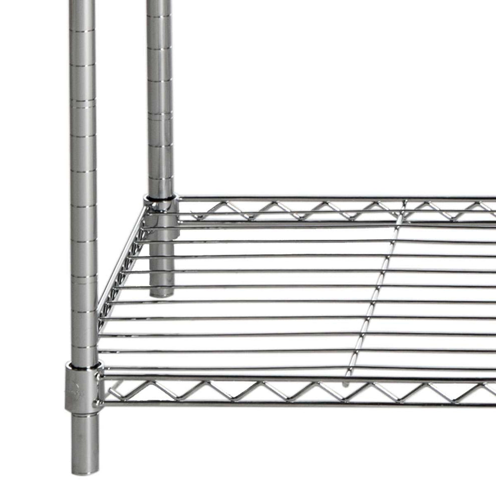 Safavieh Betsy Chrome Wire Adjustable Garment Rack (47.2 In. W X 17.7 In. D X 59.1 In. H) - Chrome | Shelves & Shelving Units | Modishstore - 3