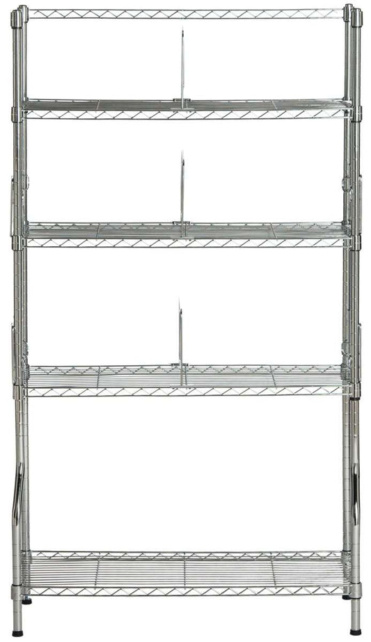 Safavieh Fernand Chrome Wire Book Rack (29.5 In. W X 11.8 In. D X 53.1 In. H) - Chrome | Shelves & Shelving Units | Modishstore