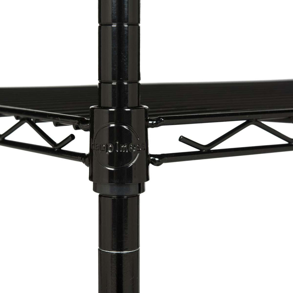 Safavieh Sierra Mini 3 Tier Chrome Wire Shelve (23 In. W X 13 In. D X 35 In. H) - Black | Shelves & Shelving Units | Modishstore - 3