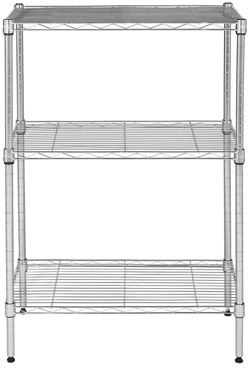 Safavieh Sierra Mini 3 Tier Chrome Wire Shelve (23 In. W X 13 In. D X 35 In. H) - Chrome | Shelves & Shelving Units | Modishstore - 2