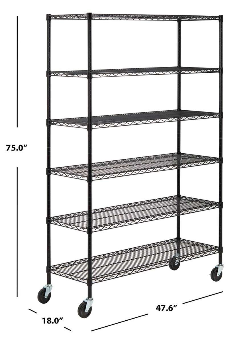 Safavieh Juliet 6 Tier Heavy Duty Shelve - Black | Shelves & Shelving Units | Modishstore - 3