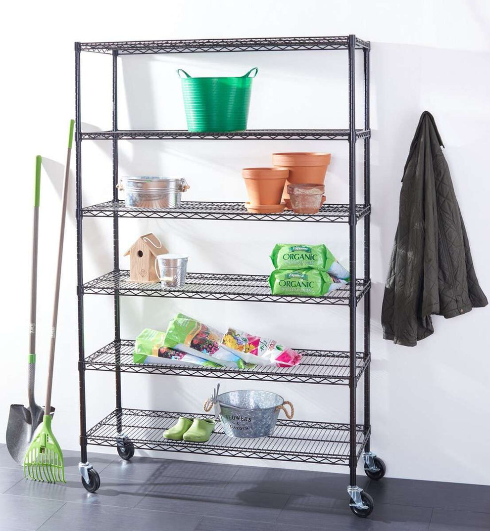 Safavieh Juliet 6 Tier Heavy Duty Shelve - Black | Shelves & Shelving Units | Modishstore - 4
