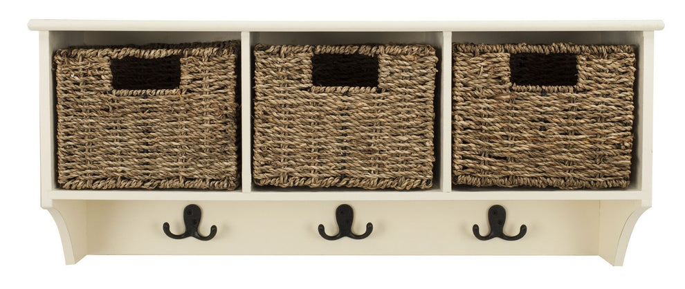 Safavieh Finley Hanging 3 Basket Wall Rack | Wall Shelf | Modishstore - 3