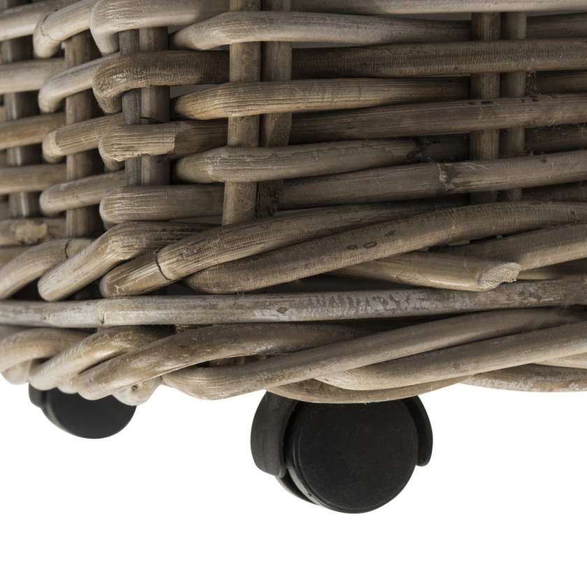 Safavieh Amari Rattan Square Set Of 2 Baskets With Wheels | Bins, Baskets & Buckets | Modishstore - 3