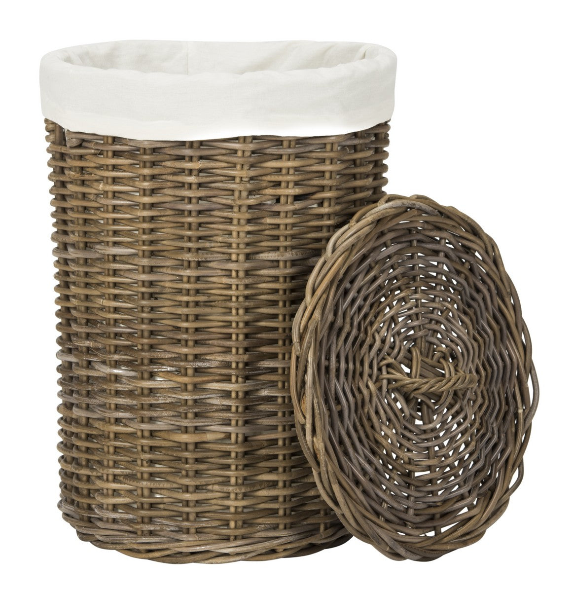 Safavieh Millen Rattan Round Set Of 2 Laundry Baskets | Bins, Baskets & Buckets |  Modishstore 