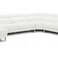 Divani Casa Hawkey - Contemporary White Full Leather LAF Chaise Sectional-3