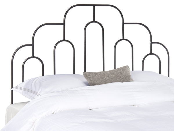 Safavieh Paloma Metal Retro Headboard Queen Size - Black | Headboards | Modishstore - 2