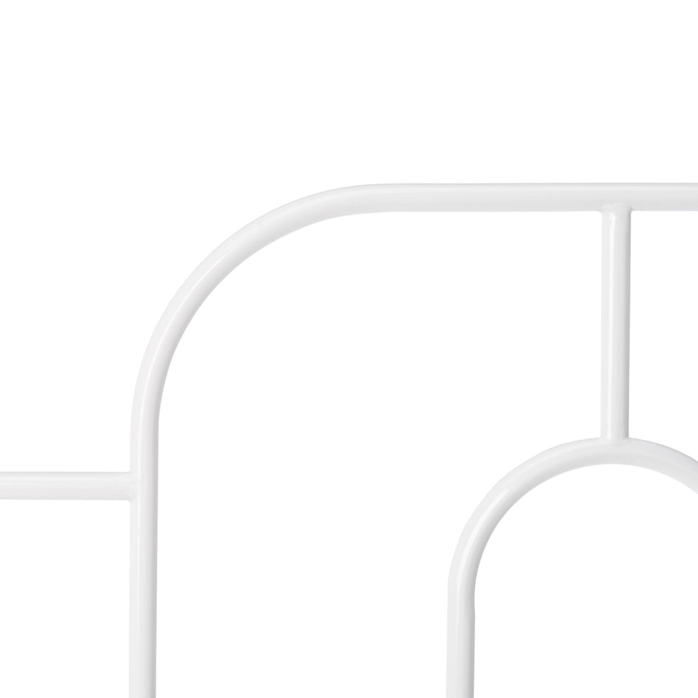 Safavieh Paloma Metal Retro Headboard Queen Size - White | Headboards | Modishstore - 4