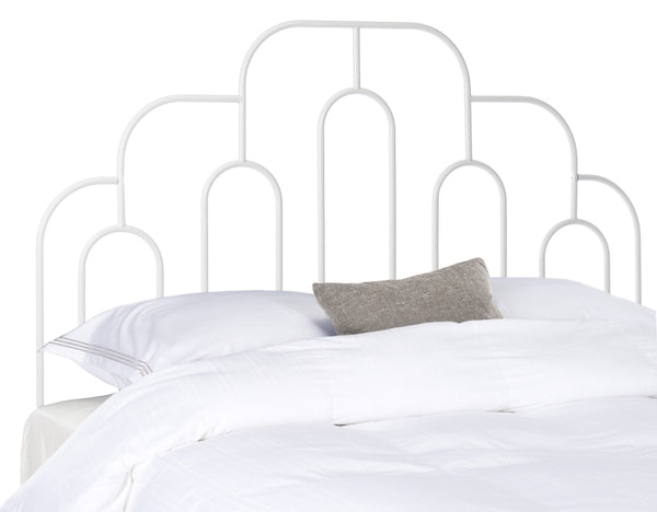 Safavieh Paloma Metal Retro Headboard Queen Size - White | Headboards | Modishstore - 2