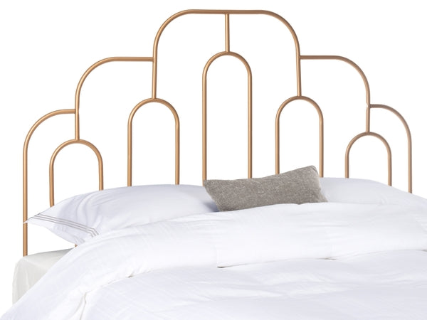 Safavieh Paloma Metal Retro Headboard Full Size - Gold | Headboards | Modishstore - 2