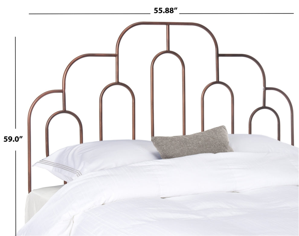 Safavieh Paloma Metal Retro Headboard Full Size - Antique Bronze | Headboards | Modishstore - 2