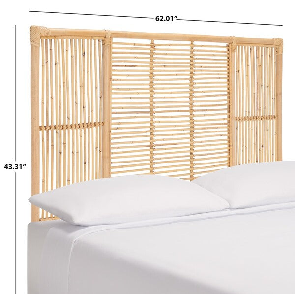 Safavieh Falyn Rectangle Headboard Queen Size - Natural | Headboards | Modishstore - 4