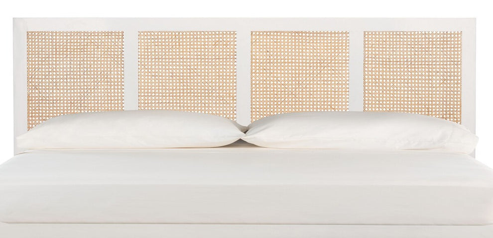 Safavieh Vienna Cane Headboard King Size - White | Headboards | Modishstore - 2