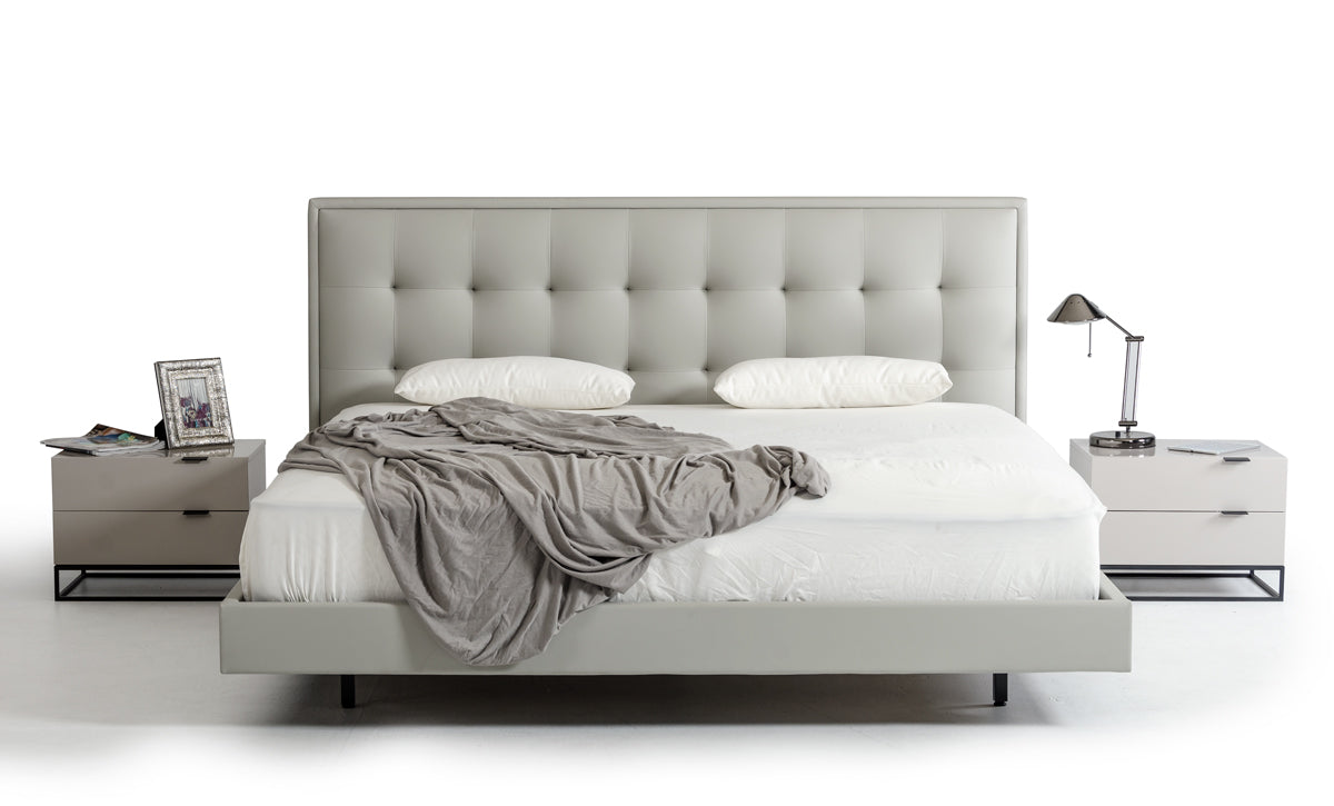 Modrest Hera Modern Grey Leatherette Bed-2