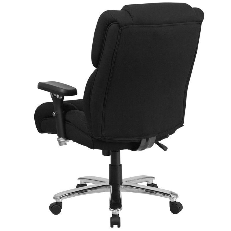 Flash Furniture GO-2149-GG Hercules Series Big & Tall, Black Fabric Executive Swivel Chair with Lumbar Knob | Office Chairs | Modishstore-2