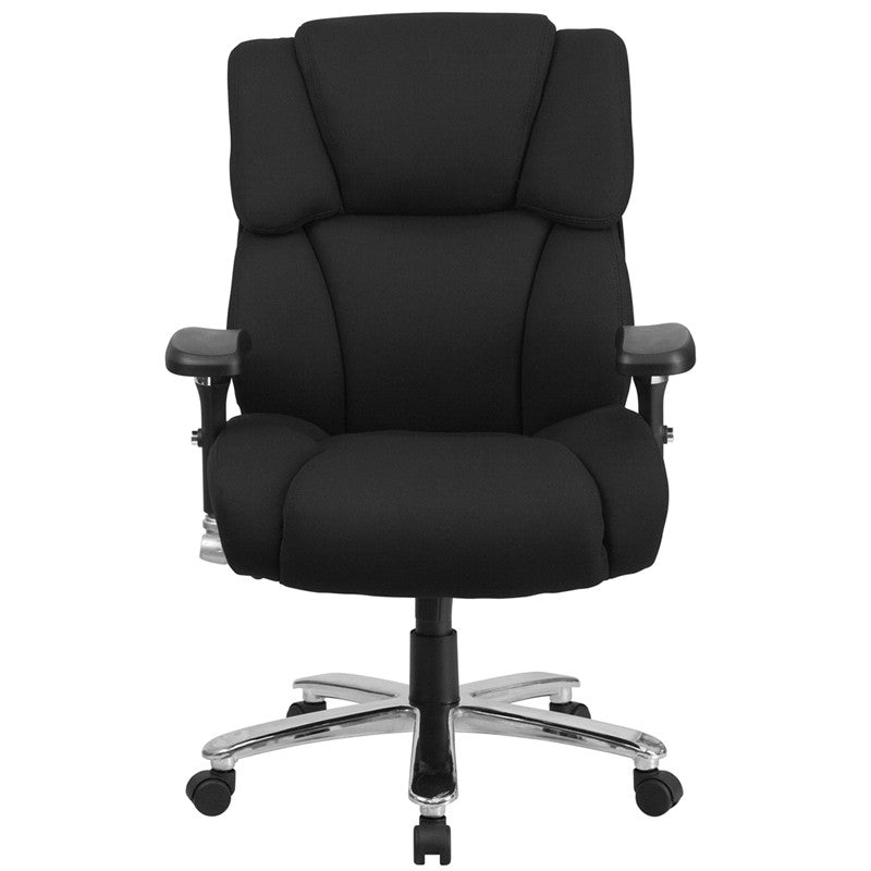 Flash Furniture GO-2149-GG Hercules Series Big & Tall, Black Fabric Executive Swivel Chair with Lumbar Knob | Office Chairs | Modishstore - 4