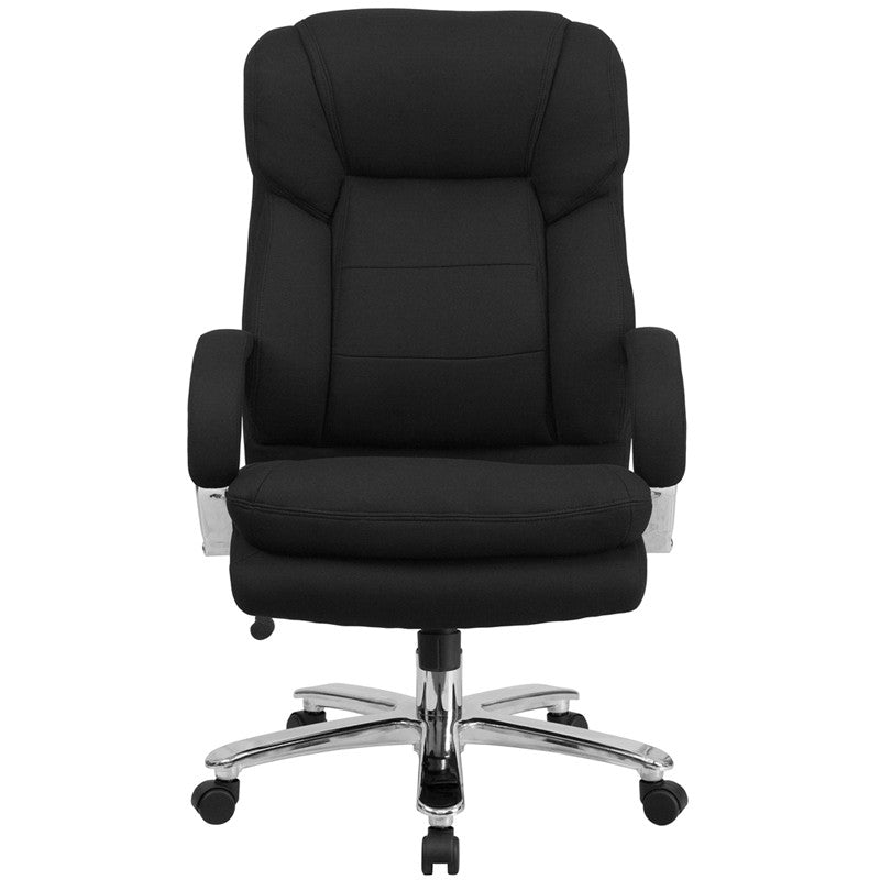 Flash Furniture Hercules Series GO-2078-GG Black Fabric Executive Swivel Chair With Loop Arms | Office Chairs | Modishstore - 4