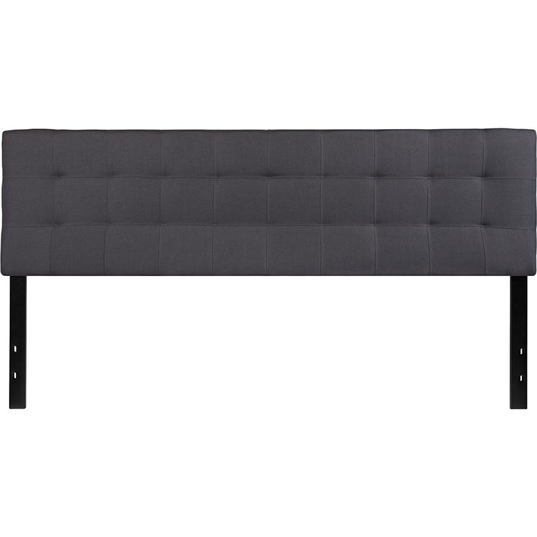 Bedford Tufted Upholstered King Size Headboard In Dark Gray Fabric By Flash Furniture | Headboards | Modishstore - 2