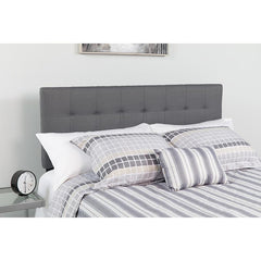 Bedford Tufted Upholstered King Size Headboard In Dark Gray Fabric By Flash Furniture