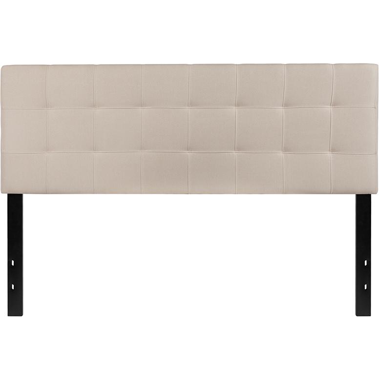 Bedford Tufted Upholstered Queen Size Headboard In Beige Fabric By Flash Furniture | Headboards | Modishstore - 2