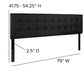 Lennox Tufted Upholstered King Size Headboard In Black Vinyl By Flash Furniture | Headboards | Modishstore - 3