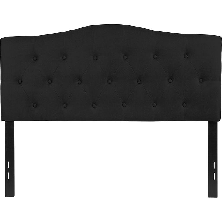 Cambridge Tufted Upholstered Full Size Headboard In Black Fabric By Flash Furniture | Headboards | Modishstore - 2