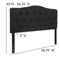 Cambridge Tufted Upholstered Full Size Headboard In Black Fabric By Flash Furniture | Headboards | Modishstore - 4
