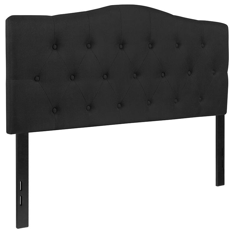 Cambridge Tufted Upholstered Full Size Headboard In Black Fabric By Flash Furniture | Headboards | Modishstore - 3