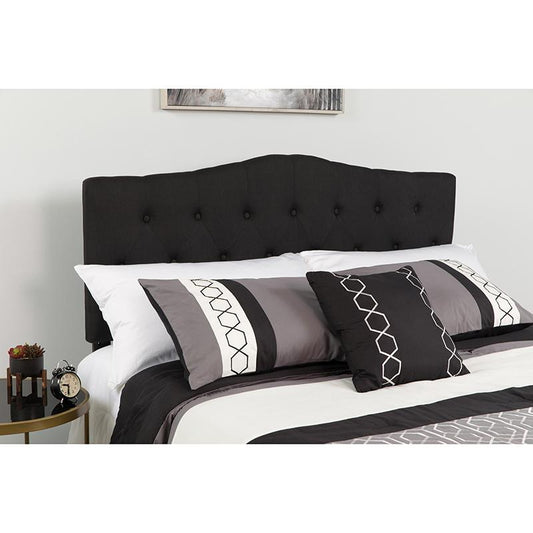 Cambridge Tufted Upholstered Full Size Headboard In Black Fabric By Flash Furniture | Headboards | Modishstore
