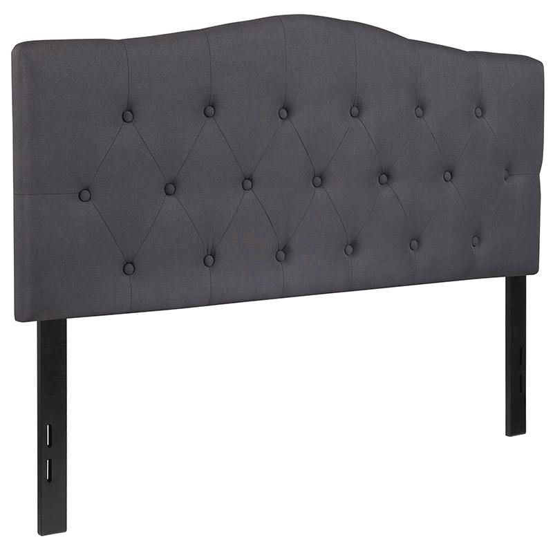 Cambridge Tufted Upholstered Full Size Headboard In Dark Gray Fabric By Flash Furniture | Headboards | Modishstore - 3