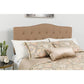 Cambridge Tufted Upholstered King Size Headboard In Camel Fabric By Flash Furniture | Headboards | Modishstore - 1