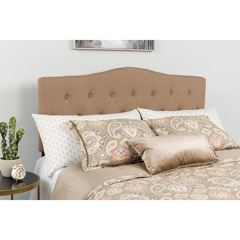 Cambridge Tufted Upholstered King Size Headboard In Camel Fabric By Flash Furniture | Headboards | Modishstore - 1