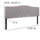 Cambridge Tufted Upholstered King Size Headboard In Light Gray Fabric By Flash Furniture | Headboards | Modishstore - 3