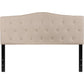 Cambridge Tufted Upholstered Queen Size Headboard In Beige Fabric By Flash Furniture | Headboards | Modishstore - 2