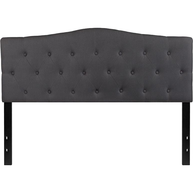 Cambridge Tufted Upholstered Queen Size Headboard In Dark Gray Fabric By Flash Furniture | Headboards | Modishstore - 2