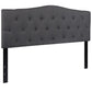 Cambridge Tufted Upholstered Queen Size Headboard In Dark Gray Fabric By Flash Furniture | Headboards | Modishstore - 3