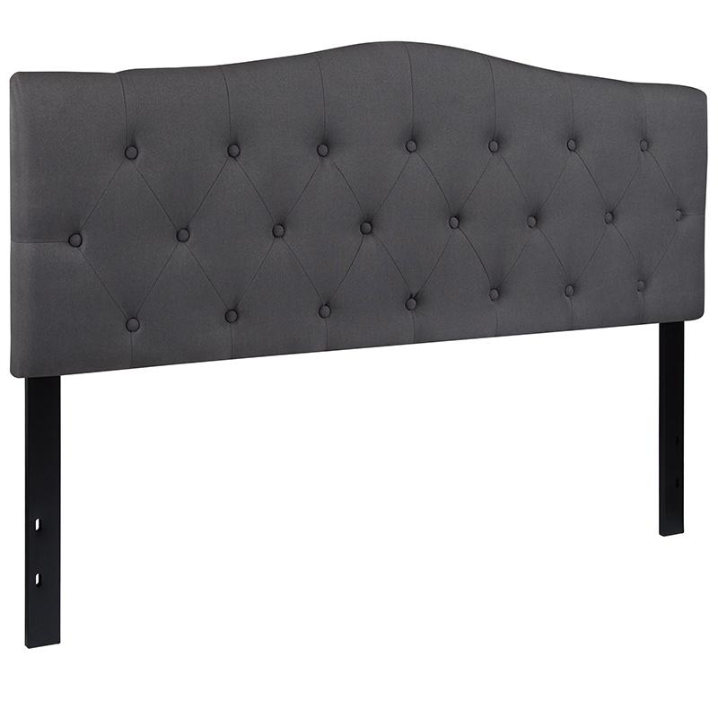 Cambridge Tufted Upholstered Queen Size Headboard In Dark Gray Fabric By Flash Furniture | Headboards | Modishstore - 3