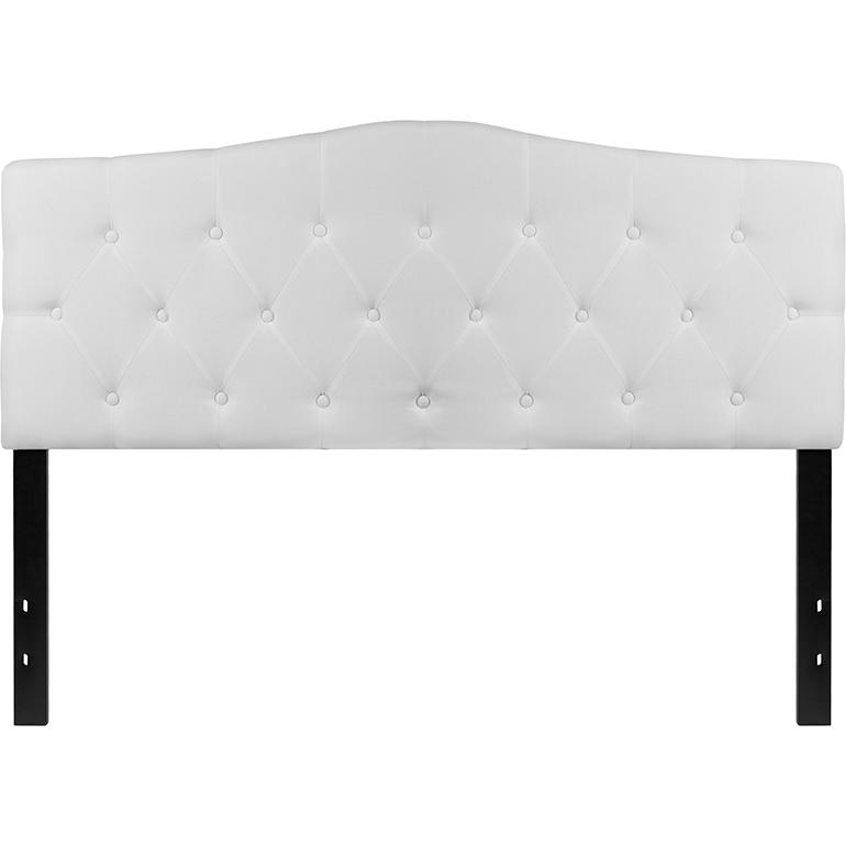 Cambridge Tufted Upholstered Queen Size Headboard In White Fabric By Flash Furniture | Headboards | Modishstore - 3