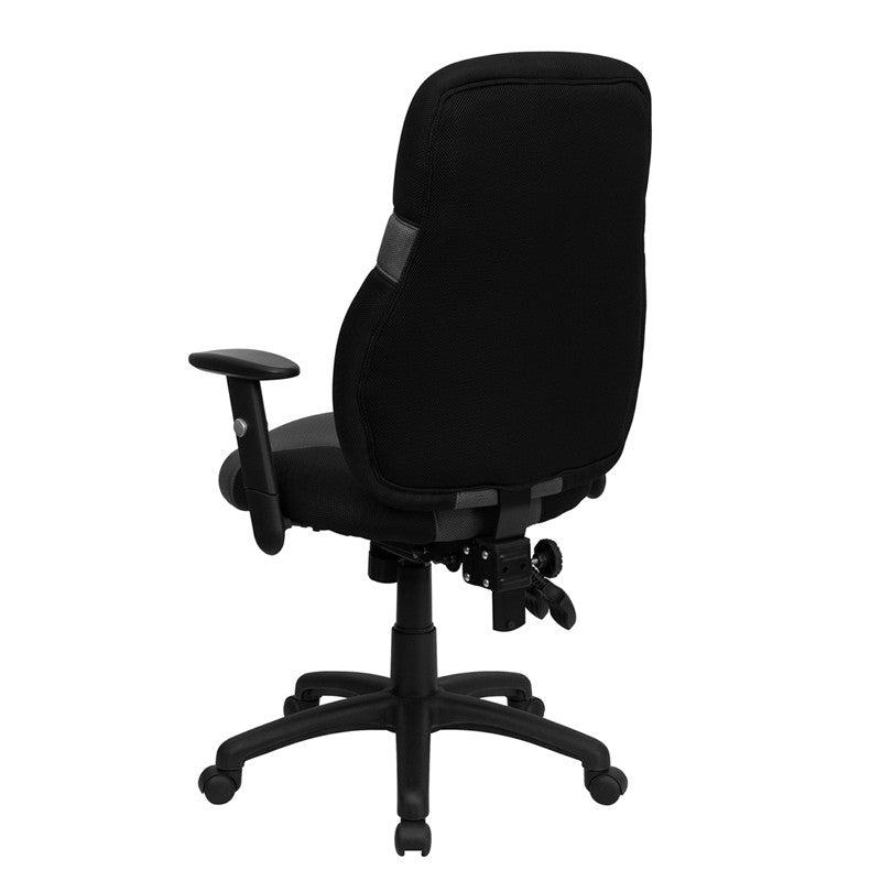 Flash Furniture High Back Ergonomic Black And Gray Mesh Swivel Task Chair With Height Adjustable Arms | Office Chairs | Modishstore - 3