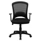 Mid-Back Designer Black Mesh Swivel Task Office Chair With Arms By Flash Furniture | Office Chairs | Modishstore - 4