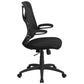 High Back Black Mesh Executive Swivel Ergonomic Office Chair With Adjustable Lumbar, 2-Paddle Control And Flip-Up Arms By Flash Furniture | Office Chairs | Modishstore - 2