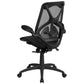 High Back Transparent Black Mesh Executive Ergonomic Office Chair With Adjustable Lumbar, 2-Paddle Control & Flip-Up Arms By Flash Furniture | Office Chairs | Modishstore - 3