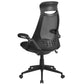 High Back Black Mesh Executive Swivel Office Chair With Flip-Up Arms By Flash Furniture | Office Chairs | Modishstore - 3
