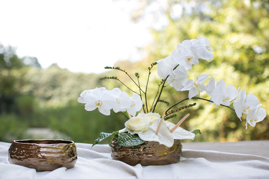 Hollywood Bowl Floral Arrangements Set Of 4 By Accent Decor | Planters, Troughs & Cachepots | Modishstore - 1