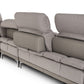 David Ferrari Horizon Modern Grey Fabric & Grey Leather Sectional Sofa-4