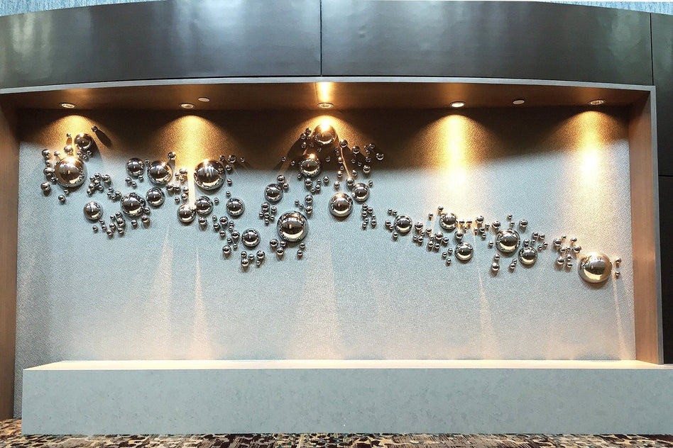 Stainless Steel 10"D Half Ball By Gold Leaf Design Group | Wall Art | Modishstore - 3