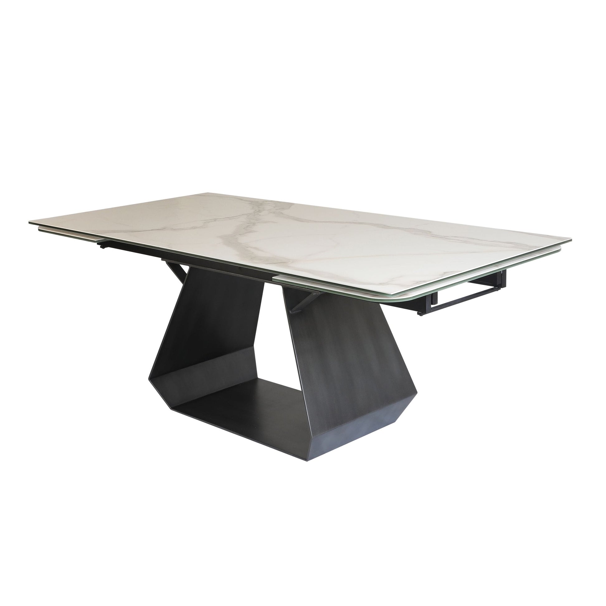Modrest Howell - Modern White Ceramic Extendable Dining Table | Dining Tables | Modishstore - 2