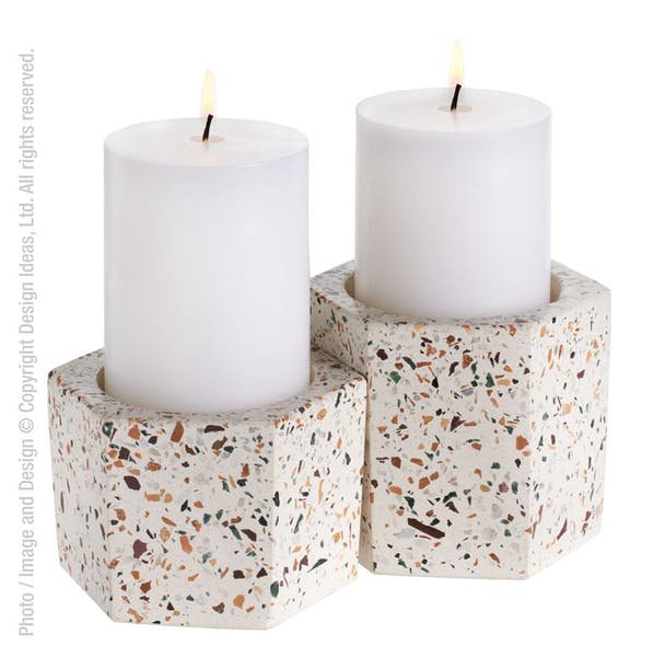 Terrazza Hex Holders-Set/2 by Texture Designideas | Planters, Troughs & Cachepots | Modishstore-5