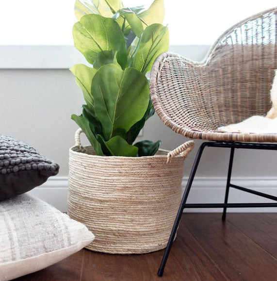 Maiz Basket w/handles-Large Set of 2 by Texture Designideas | Bins, Baskets & Buckets | Modishstore-2